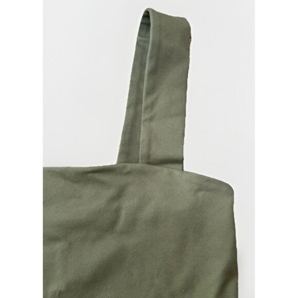 Abercrombie & Fitch Green Fitted Crop Tank Top Size Medium Soft Collection - Picture 2 of 5